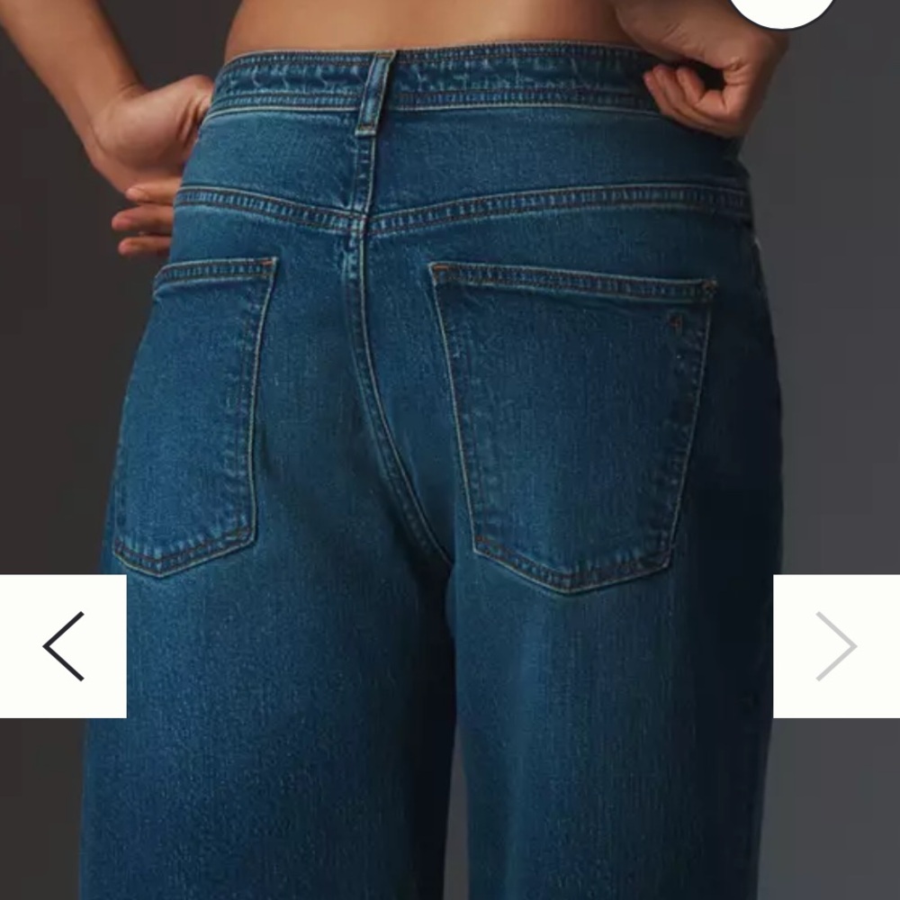 PILCRO BOWED SLOUCH HIGH-RISE TAPER JEANS sz 23 Tall. OUT OF STOCK ONLIN… - Picture 6 of 14